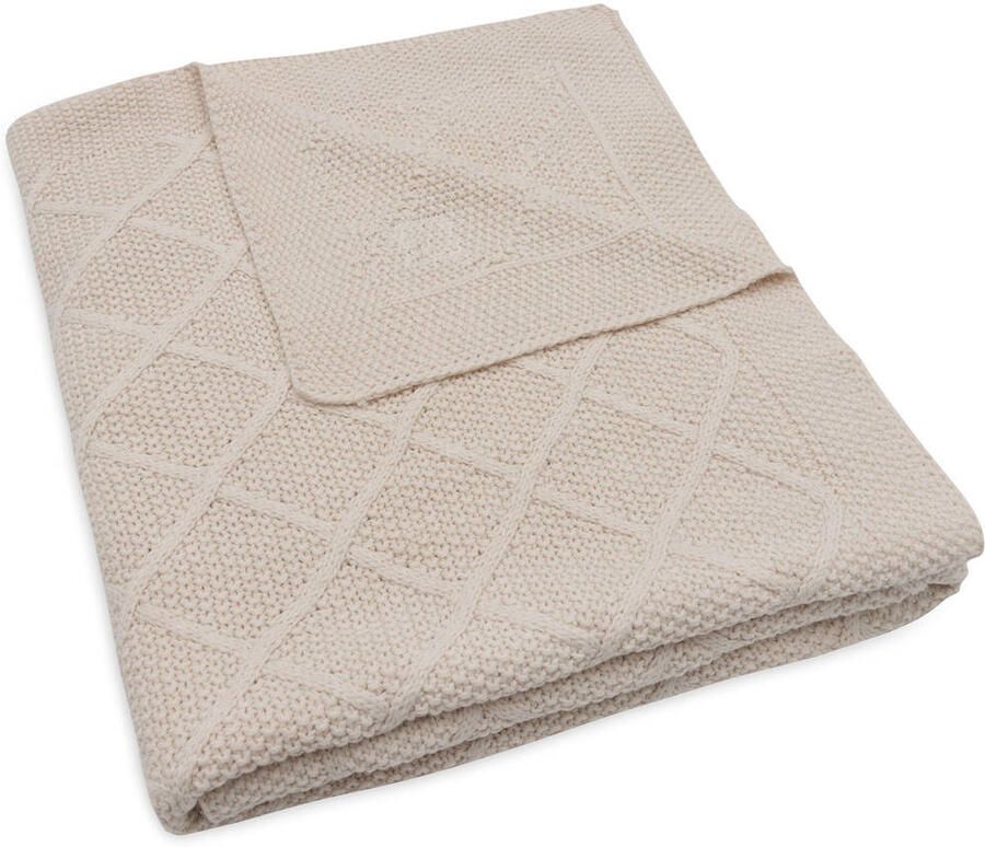 Jollein ledikantdeken Check Knit Oatmeal - Foto 3