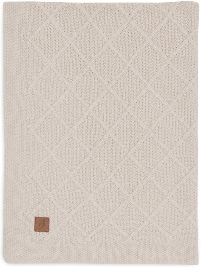 Jollein ledikantdeken Check Knit Oatmeal