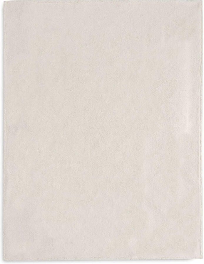 Jollein ledikantdeken Check Knit Oatmeal Teddy Fleece