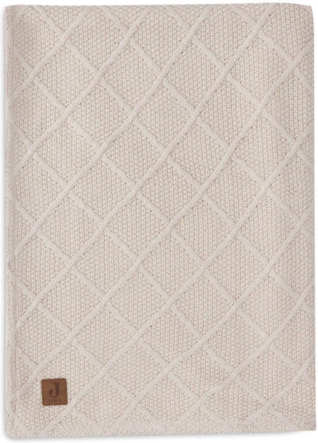 Jollein ledikantdeken Check Knit Oatmeal Teddy Fleece - Foto 2