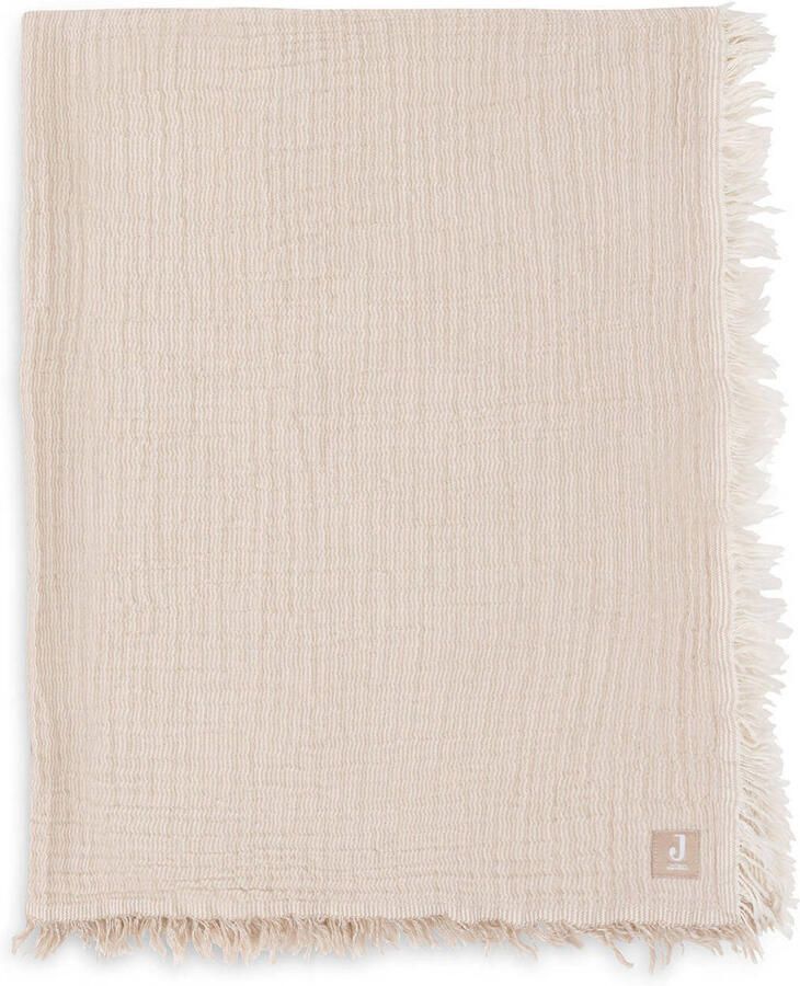 Jollein ledikantdeken Fringe Stripe Biscuit Ivory - Foto 2