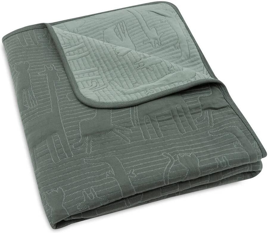 Jollein reversible ledikantdeken Jungle Jambo Ash Green Laurel