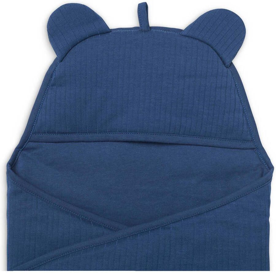 Jollein universele wikkeldeken Basic stripe voor maxi cosi groep 0 jeans blue
