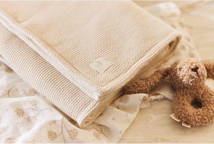 Jollein wiegdeken Basic Knit Oatmeal Velvet beige