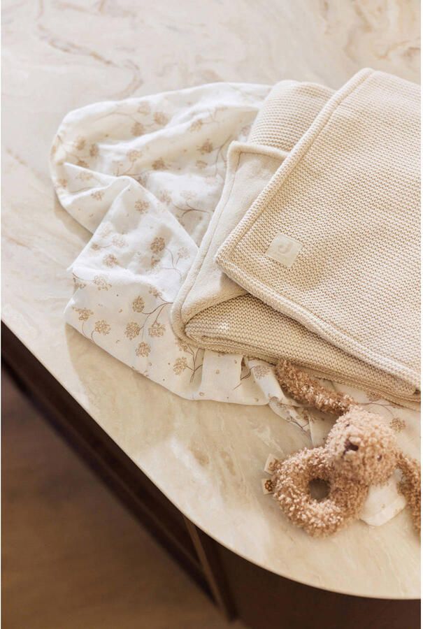 Jollein wiegdeken Basic Knit Oatmeal Velvet beige - Foto 3