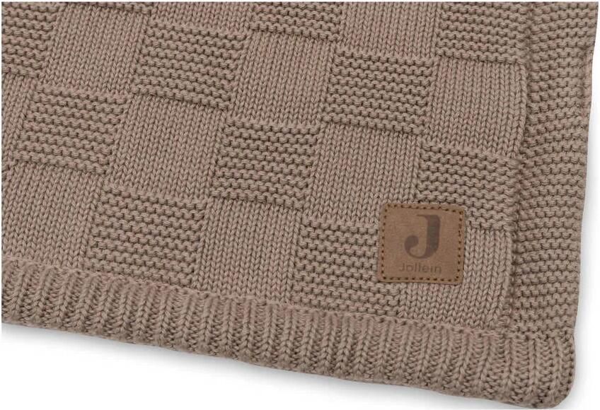 Jollein wiegdeken Box Knit Milky Coffee Velvet bruin - Foto 3