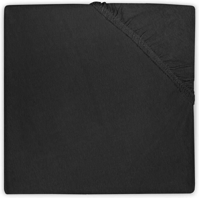 Jollein katoenen hoeslaken wieg 40x80 90cm zwart