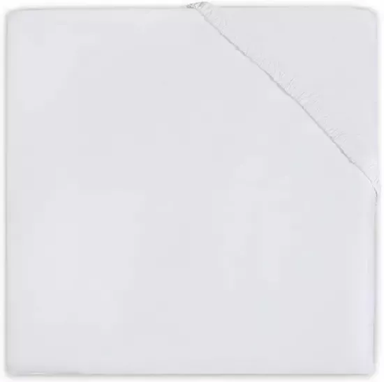 Jollein katoenen ledikant moltonzeil 60x120 cm wit