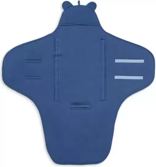 Jollein universele wikkeldeken Basic stripe voor maxi cosi groep 0 jeans blue - Foto 3