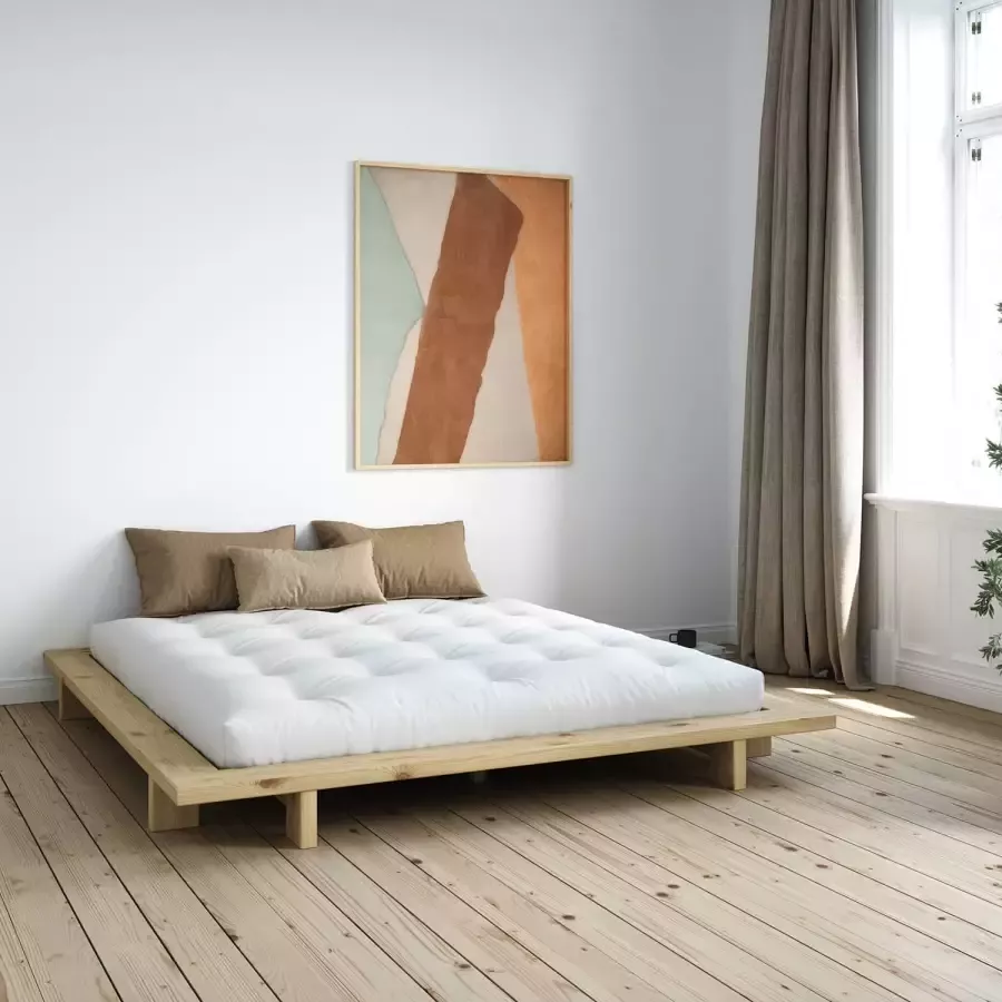 Karup Bedframe JAPAN BED Futonbett Bodenbett Holzrahmen Jugendbett Holzbett Massief houten bed Japan gemaakt van massief grenen met lattenbodem bedombouw - Foto 3