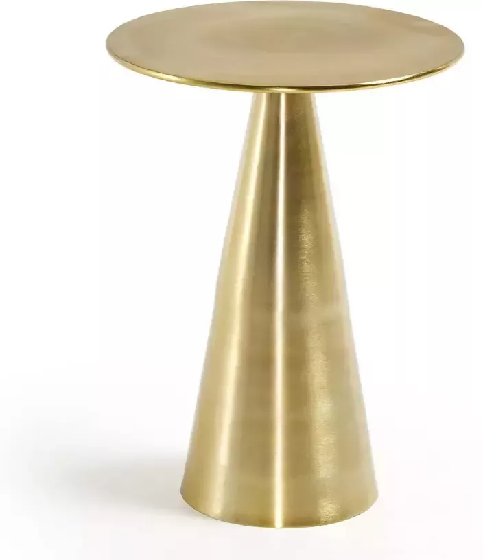 Kave Home Rhet bijzettafel in metaal met gouden afwerking Ø 39 cm - Foto 4