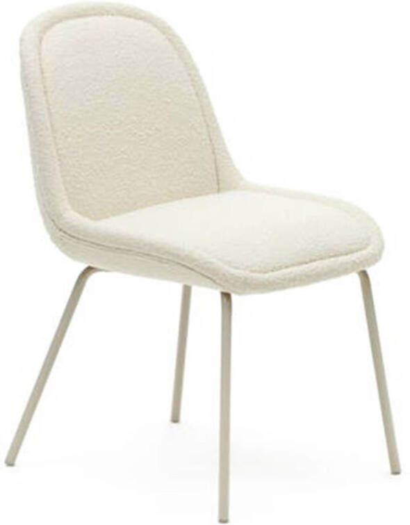 Kave Home Eetkamerstoel Aiminleuning Boucle zonder armleuning