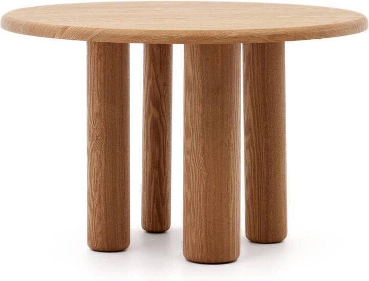 Kave Home Ronde Mailen-tafel in essenfineer met natuurlijke afwerking Ø 120 cm - Foto 2