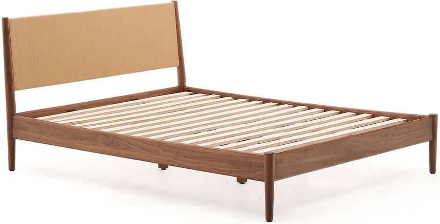 Kave Home Bed Elan Notenhout 180 x 200cm Bruin - Foto 3