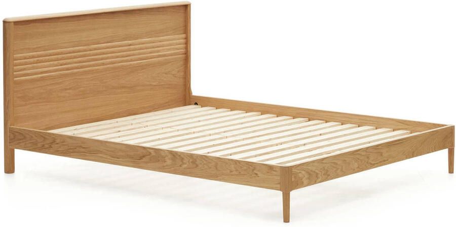 Kave Home Lenon bed in hout en eikenfineer voor matras 180 x 200 cm FSC MIX Credit - Foto 5