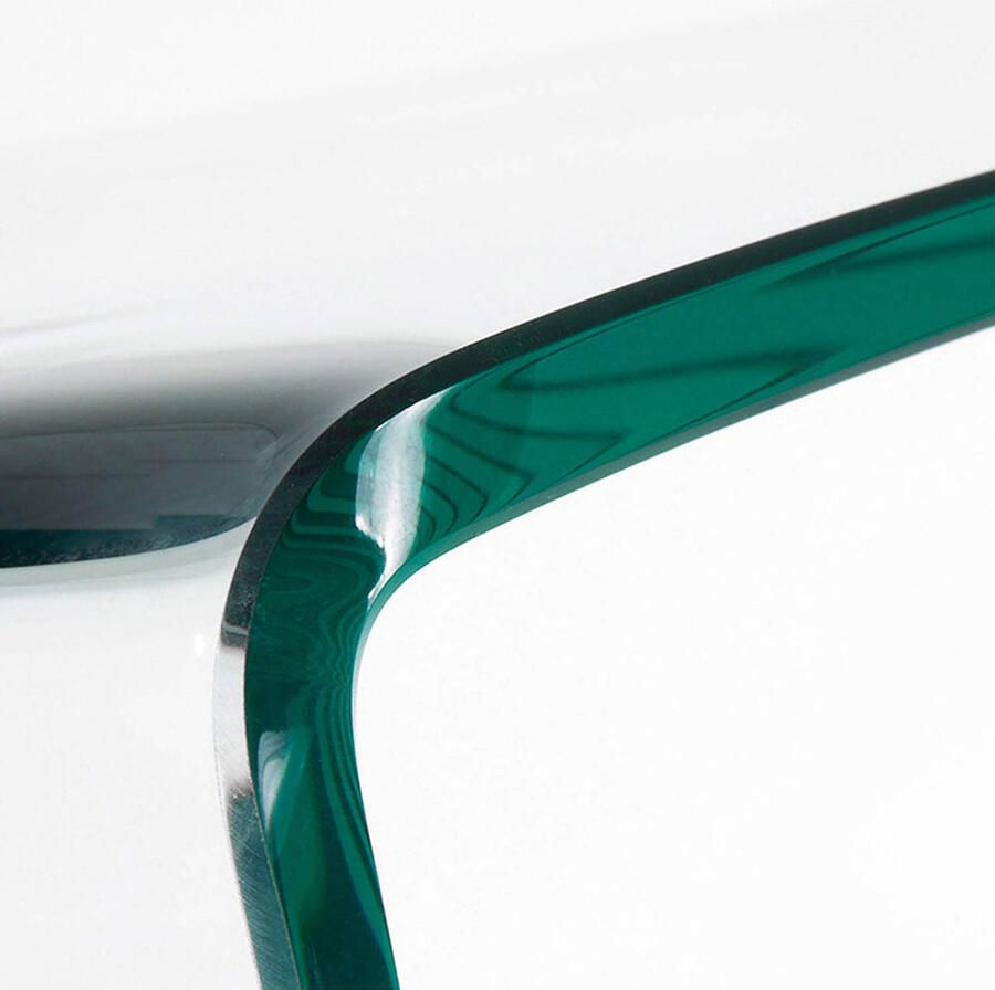 Kave Home Glazen Bijzettafel Burano 60 x 60 cm Transparant Vierkant