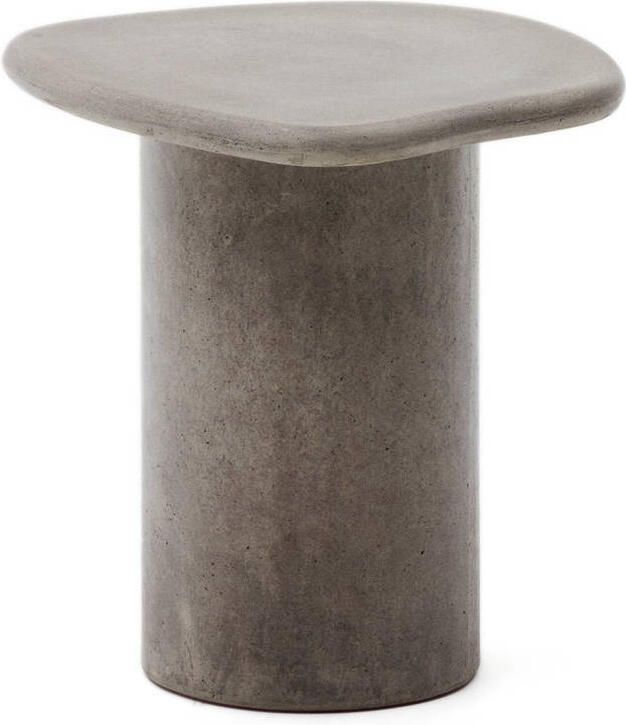 Kave Home Organische Bijzettafel Macarella Beton 48 x 47cm Grijs - Foto 4