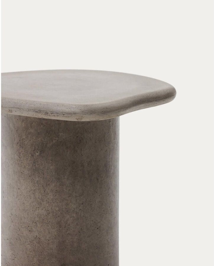 Kave Home Organische Bijzettafel Macarella Beton 48 x 47cm Grijs