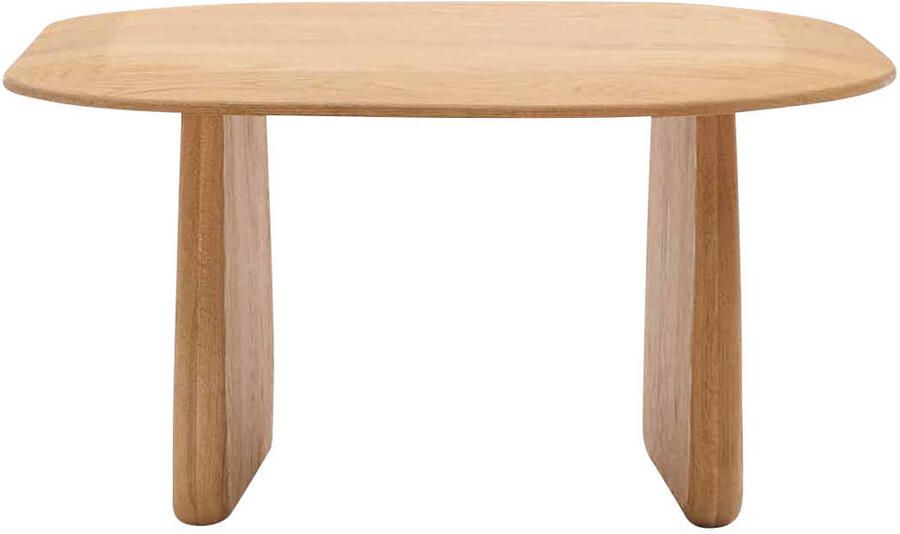 Kave Home Organische Bijzettafel Pirita Eikenhout 71 x 70cm Naturel - Foto 3