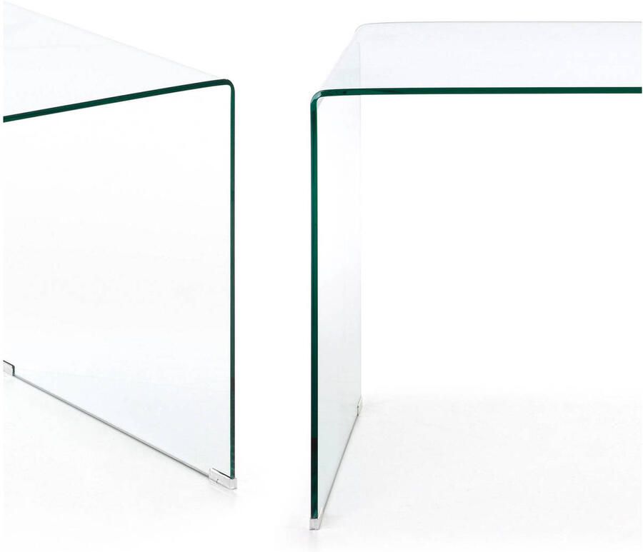 Kave Home Glazen Bureau Burano 125 x 70 cm Transparant - Foto 2