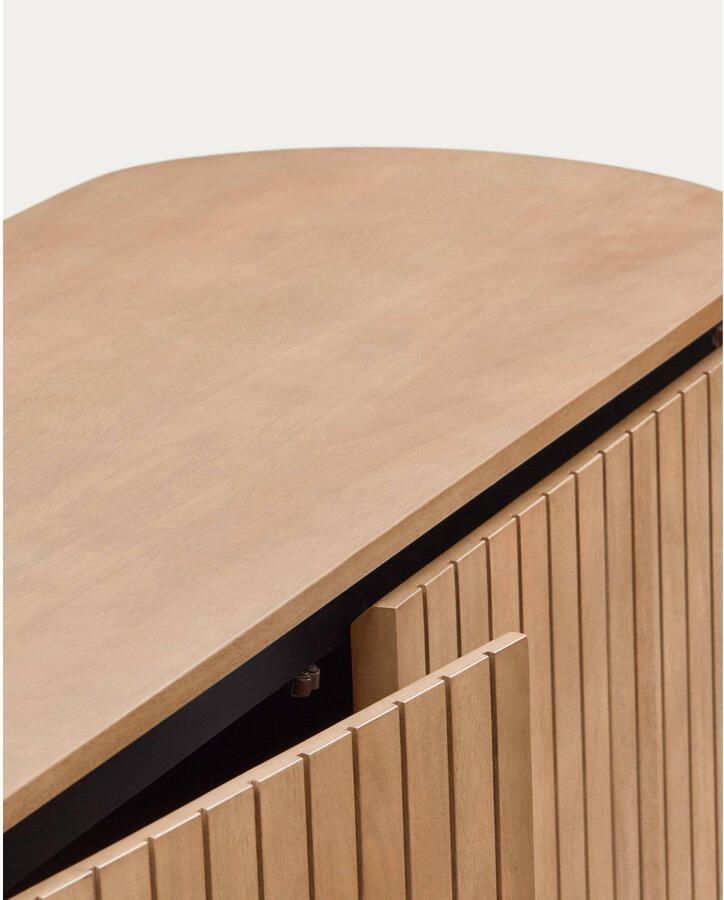 Kave Home Licia 2-deurs dressoir van massief mangohout en zwart