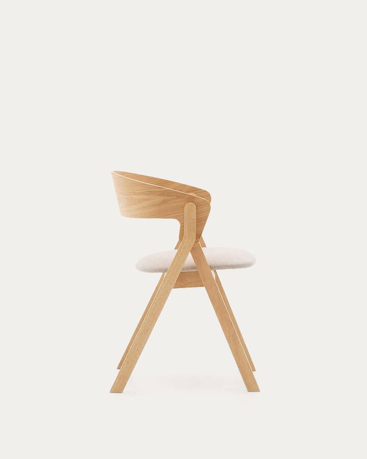 Kave Home Eetkamerstoel Godia Essen en rubberhout