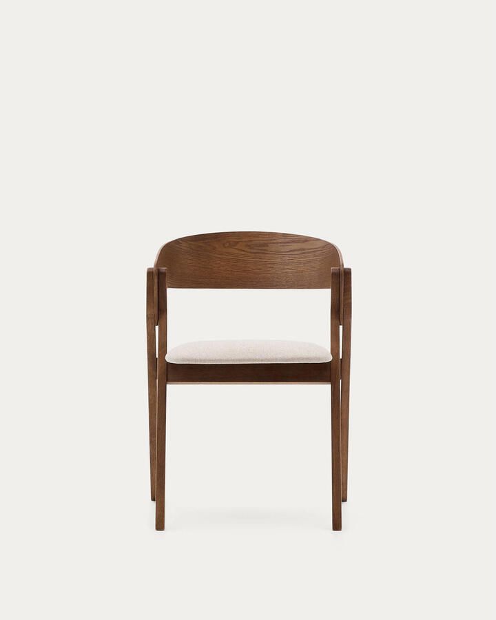 Kave Home Godia Eetkamerstoel Donkerbruin Beige - Foto 2