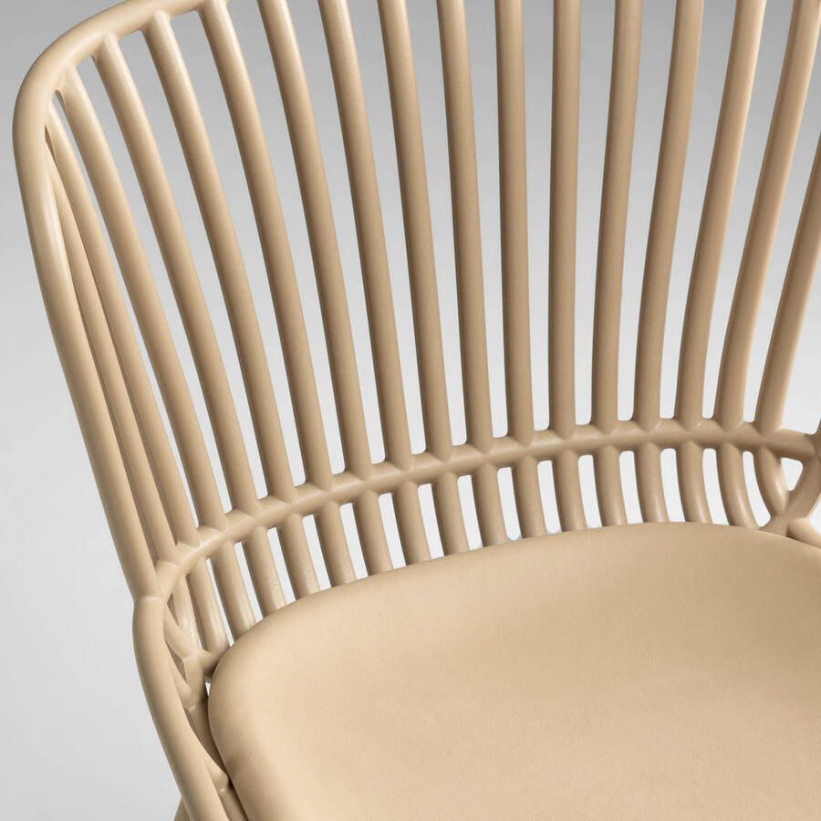 Kave Home Stoel Surpik met stalen poten in beige - Foto 2