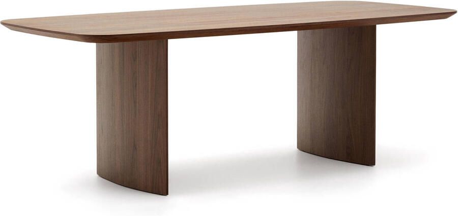 Kave Home Eettafel Litto Deens ovaal Walnoot 240 x 100cm Bruin - Foto 4