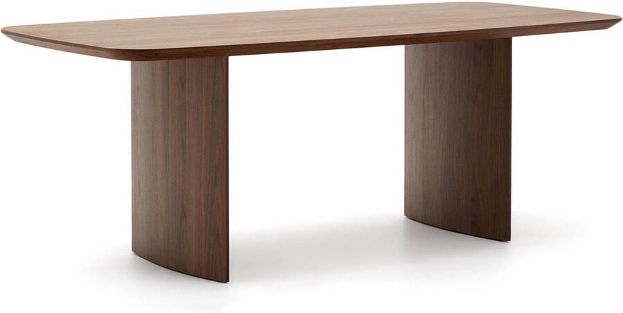 Kave Home Eettafel Litto Deens ovaal Walnoot 200 x 100cm Bruin - Foto 4
