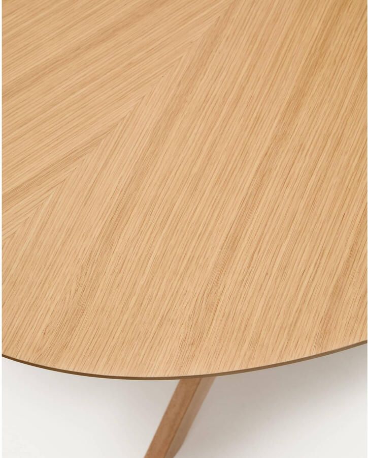 Kave Home Ovale Eettafel Naanim Rubberhout 180 x 110cm