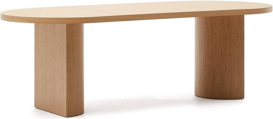 Kave Home Tafel Nealy van eikenfineer met een natuurlijke afwerking 240 x 100 cm - Foto 3