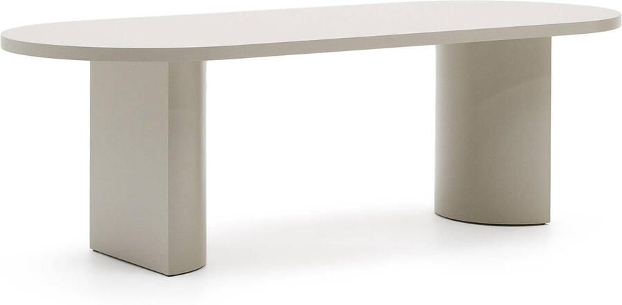 Kave Home Ovale Eettafel Nealy 240 x 100cm Ecru - Foto 3