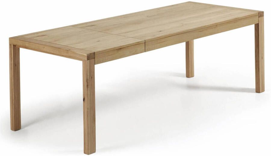 Kave Home Briva uitschuifbare tafel in eikenfineer met natuurlijke afwerking 200 (280) x 100 cm (mtk0122) - Foto 4