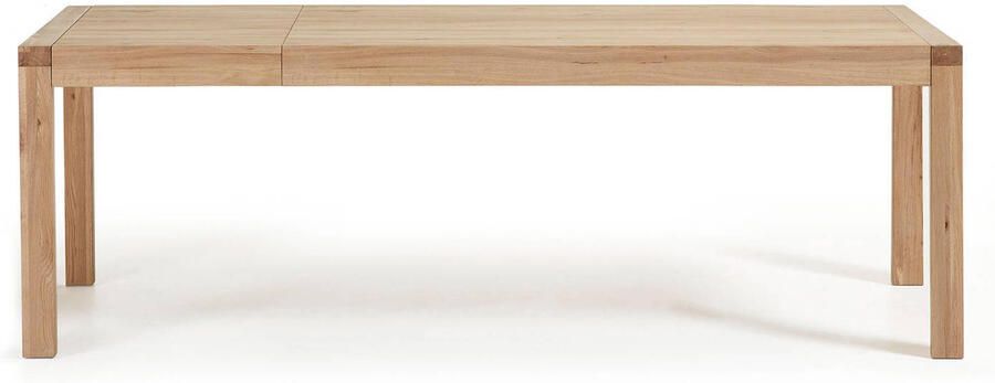 Kave Home Briva uitschuifbare tafel in eikenfineer met natuurlijke afwerking 200 (280) x 100 cm (mtk0122) - Foto 3
