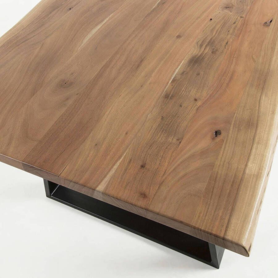 Kave Home Alaia tafel van massief acaciahout met een natuurlijke afwerking 180 x 90 cm (mtk0010)