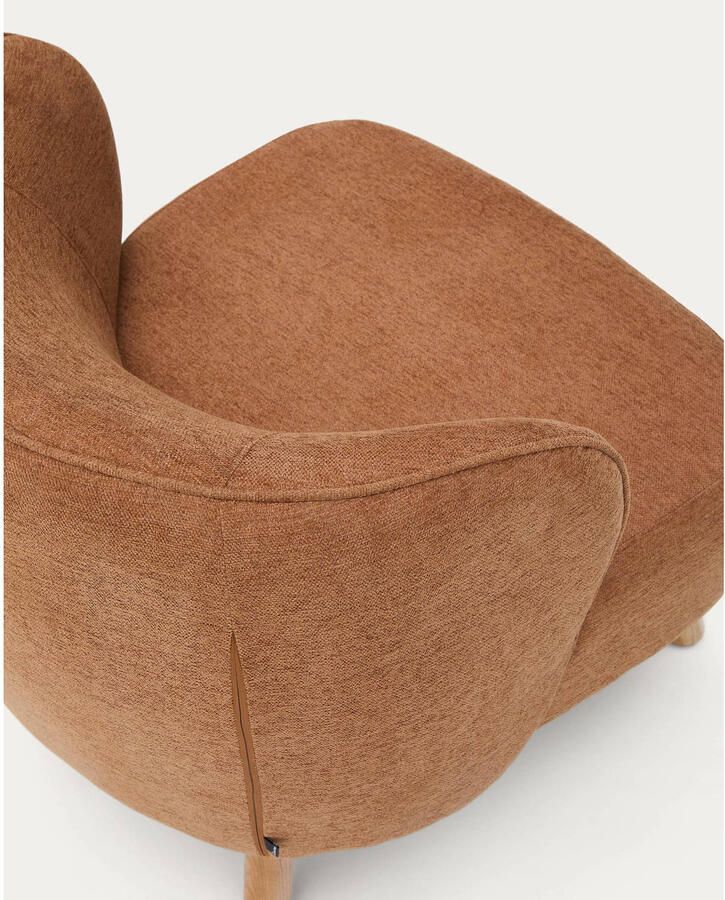 Kave Home Ulit Fauteuil Chenille Terracotta