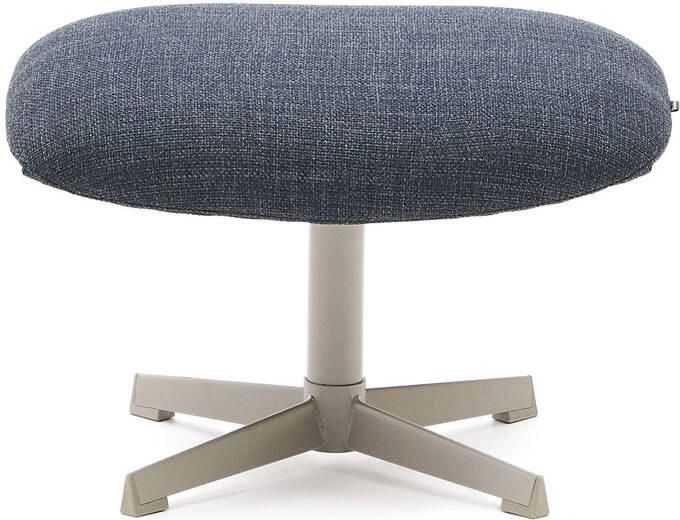 Kave Home Hocker Jaspe Structuurstof Blauw