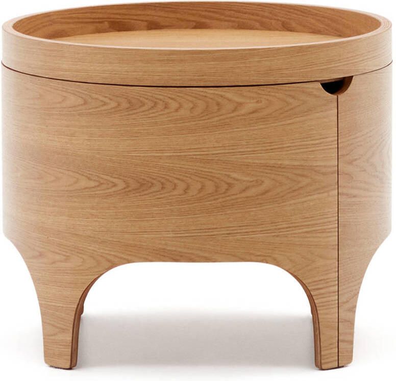 Kave Home Nachtkastje Octavia Essenhout 55cm Bruin - Foto 4