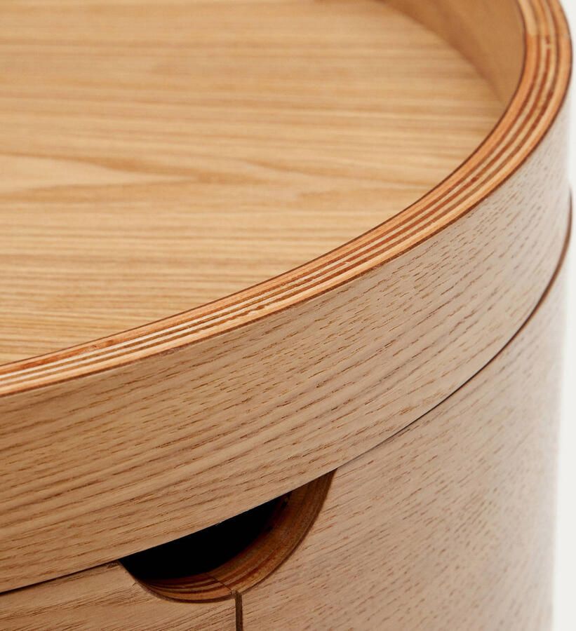 Kave Home Nachtkastje Octavia Essenhout 55cm Bruin - Foto 2