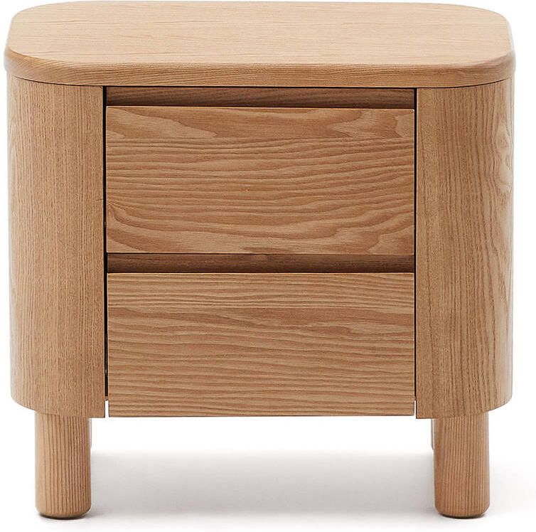 Kave Home Nachtkastje Salaya van FSC Mix Credit en essenmultiplex 55 x 50 cm - Foto 3