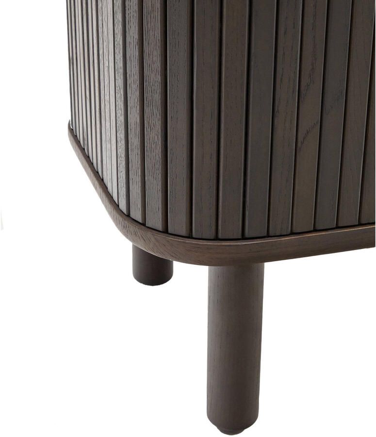 Kave Home Mailen-nachtkastje van essenfineer met een donkere afwerking 50 x 55 cm - Foto 2