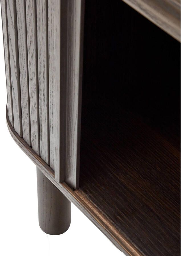 Kave Home Mailen-nachtkastje van essenfineer met een donkere afwerking 50 x 55 cm - Foto 5