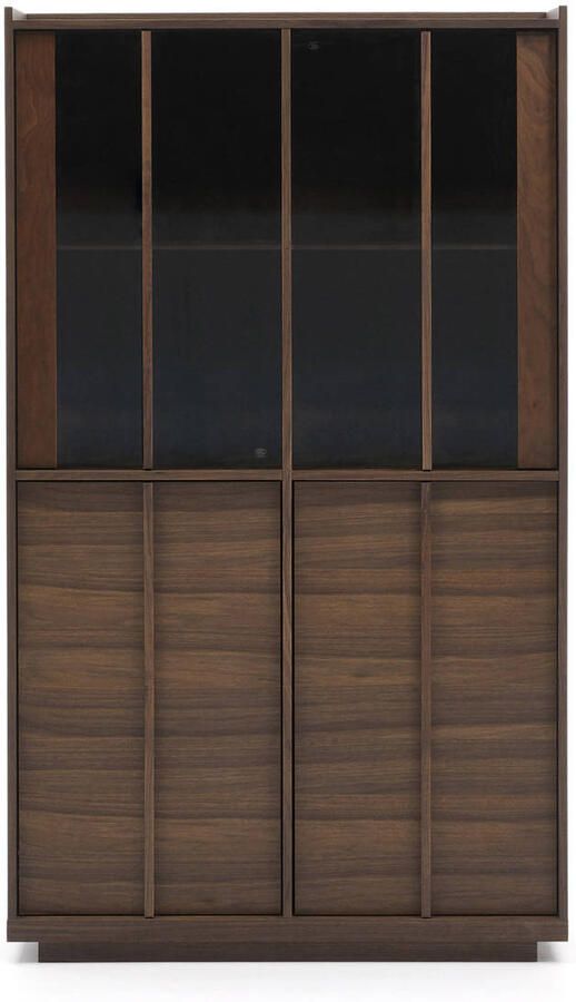 Kave Home Vitrinekast Onix Notenhout 170 x 100cm Bruin Japandi - Foto 2