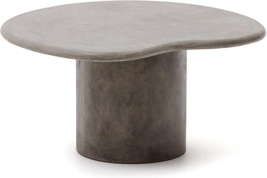 Kave Home Organische Salontafel Macarella Beton 83 x 77cm Grijs - Foto 4