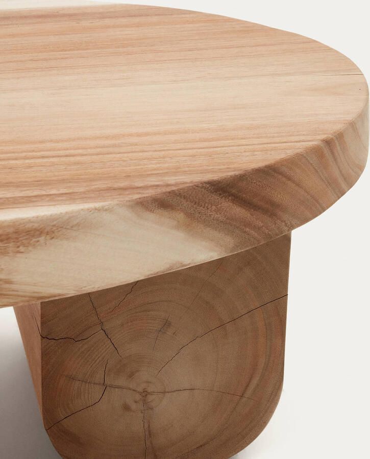 Kave Home Mosi-salontafel van massief munggurhout Ø 90 x 60 cm - Foto 3