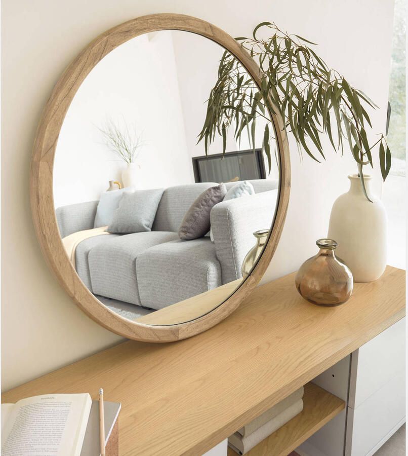 Kave Home Abilen wit gelakt tv-meubel van eikenfineer met 1 deur & 2 lades 150 x 44 cm FSC 100% - Foto 2