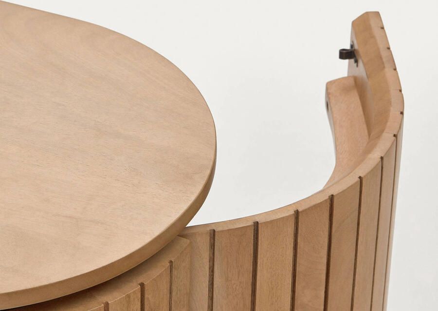 Kave Home TV-meubel Licia Mangohout 200cm Naturel Japandi - Foto 3