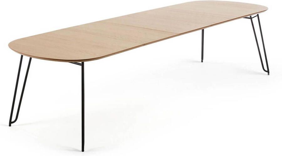 Kave Home Novac ovale uitschuifbare eettafel 170 (320) x 100 cm (mtk0176)