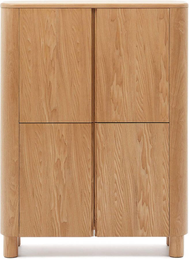 Kave Home Hoog dressoir Salaya van FSC Mix Credit essenmultiplex 100 x 134 cm - Foto 3